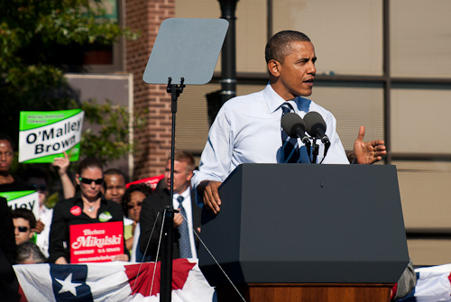 Obama på Bowie State Univerity