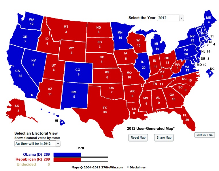 Romney – Obama riskerar att sluta oavgjort