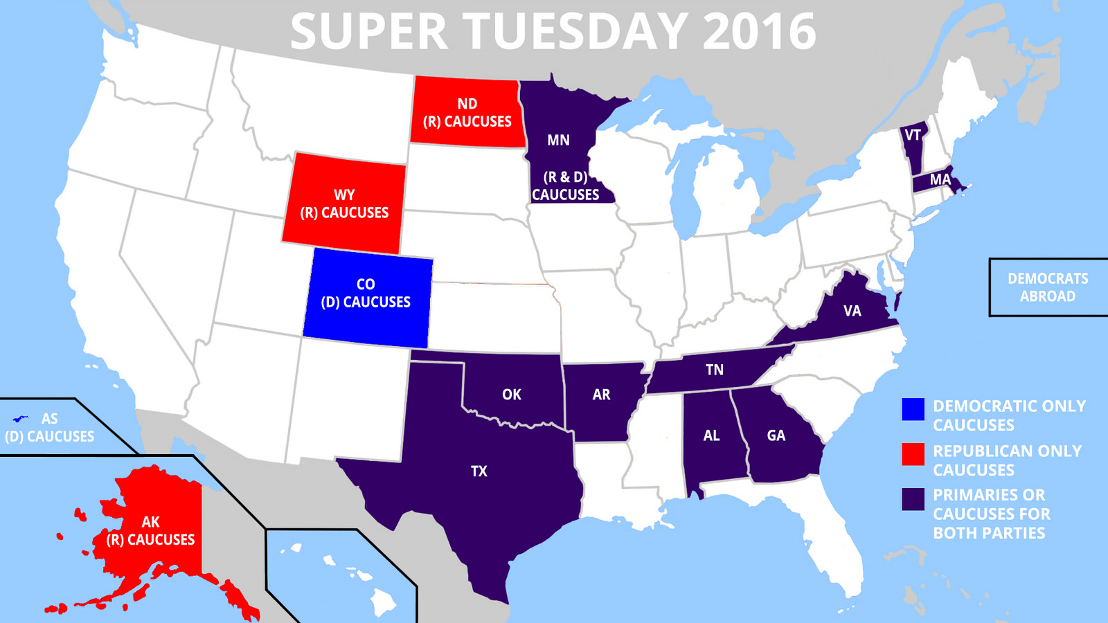 Din guide inför Super Tuesday 2016