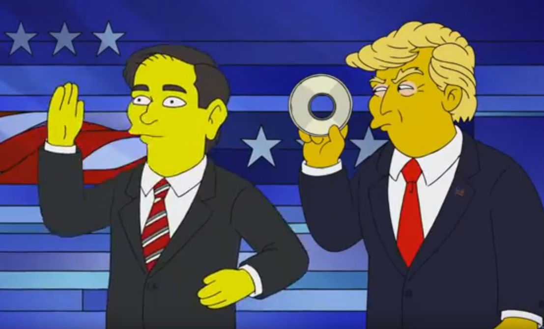 The Simpsons skämtar om kandidaterna i presidentvalet 2016