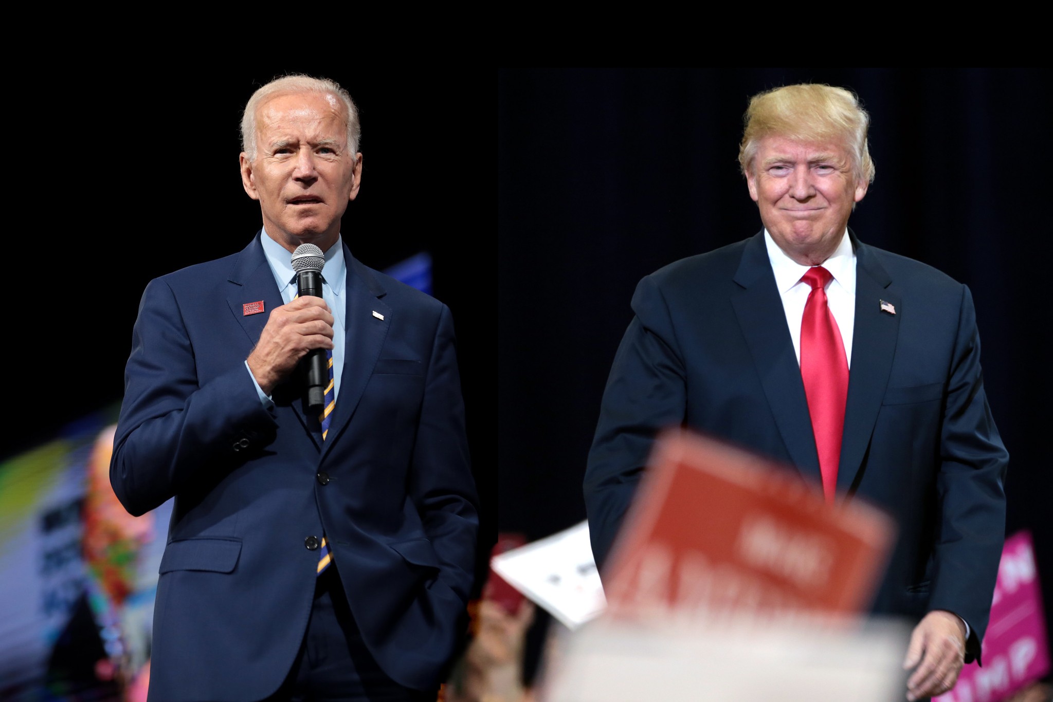 Joe Biden och Donald Trump (fotomontage)