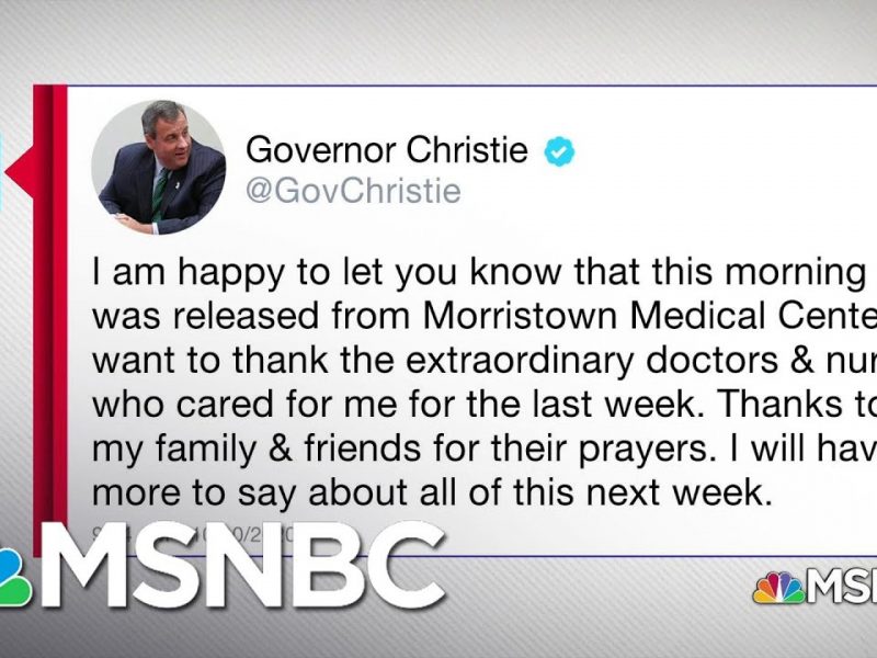 Chris Christie har fått lämna sjukhuset